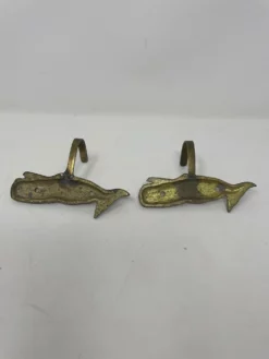 Pair Brass Whale Coat Hooks 17 Pair Brass Whale Coat Hooks -Chairish Shop pair brass whale coat hooks 7648