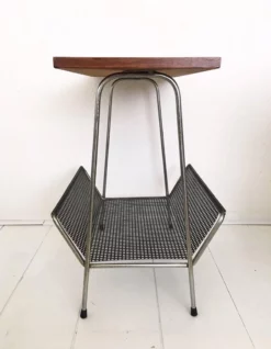 Pilastro Style Metal And Teak Magazine Rack, 1950s -Chairish Shop pilastro style metal and teak magazine rack 1950s 4440