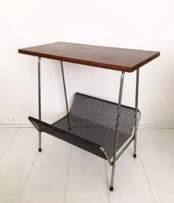 Pilastro Style Metal And Teak Magazine Rack, 1950s -Chairish Shop pilastro style metal and teak magazine rack 1950s 5447