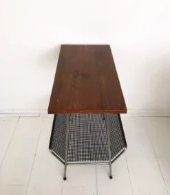 Pilastro Style Metal And Teak Magazine Rack, 1950s -Chairish Shop pilastro style metal and teak magazine rack 1950s 8264