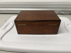 Plum Pudding Mahogany Wood Box With Ebonized Walnut Trim -Chairish Shop plum pudding mahogany wood box with ebonized walnut trim 3855 scaled