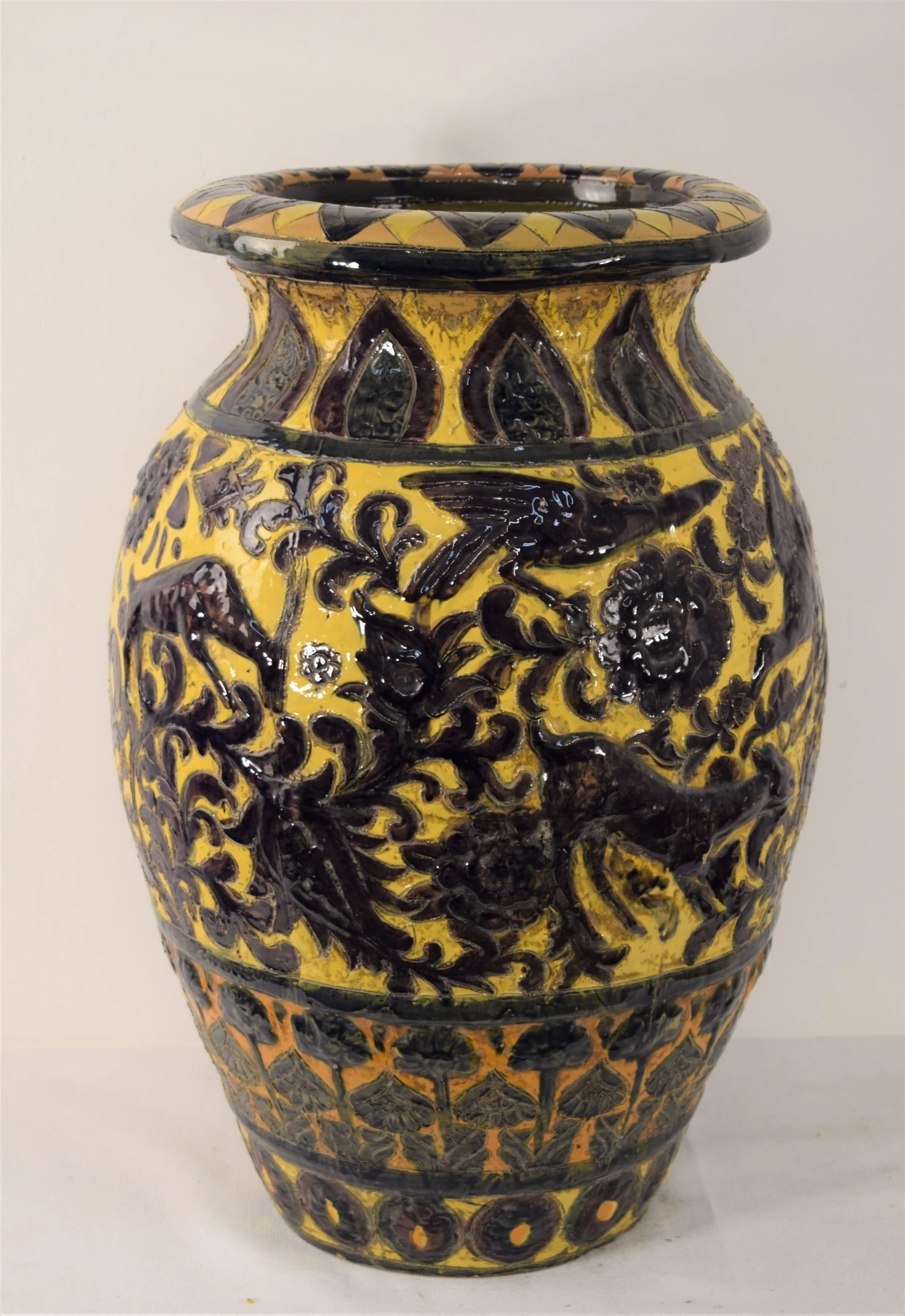 Polychrome Ceramic Umbrella Stand, Italy, 1940s 4 Polychrome Ceramic Umbrella Stand, Italy, 1940s - Image 4