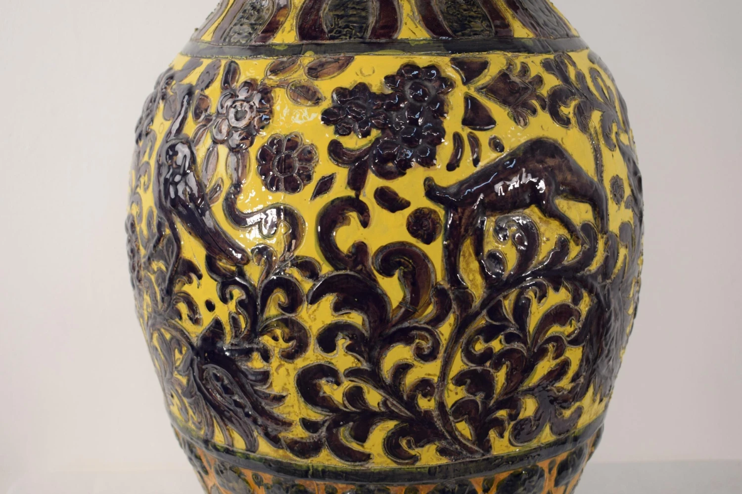 Polychrome Ceramic Umbrella Stand, Italy, 1940s 5 Polychrome Ceramic Umbrella Stand, Italy, 1940s - Image 5