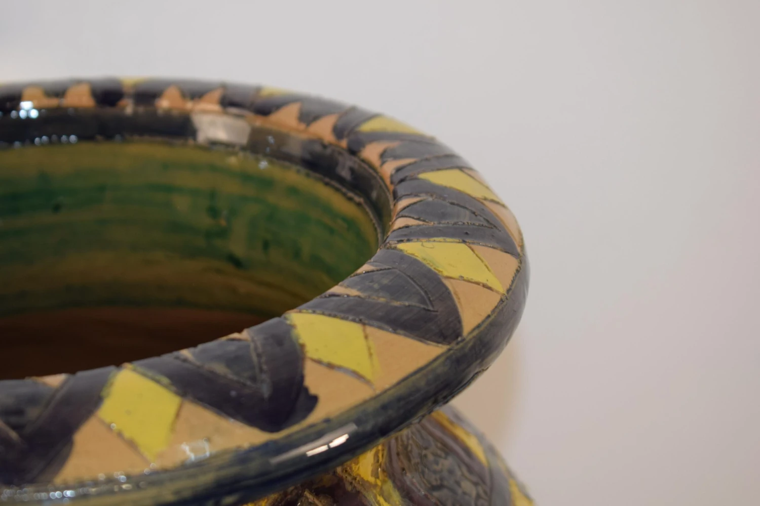 Polychrome Ceramic Umbrella Stand, Italy, 1940s 3 Polychrome Ceramic Umbrella Stand, Italy, 1940s - Image 3