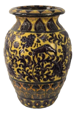 Polychrome Ceramic Umbrella Stand, Italy, 1940s