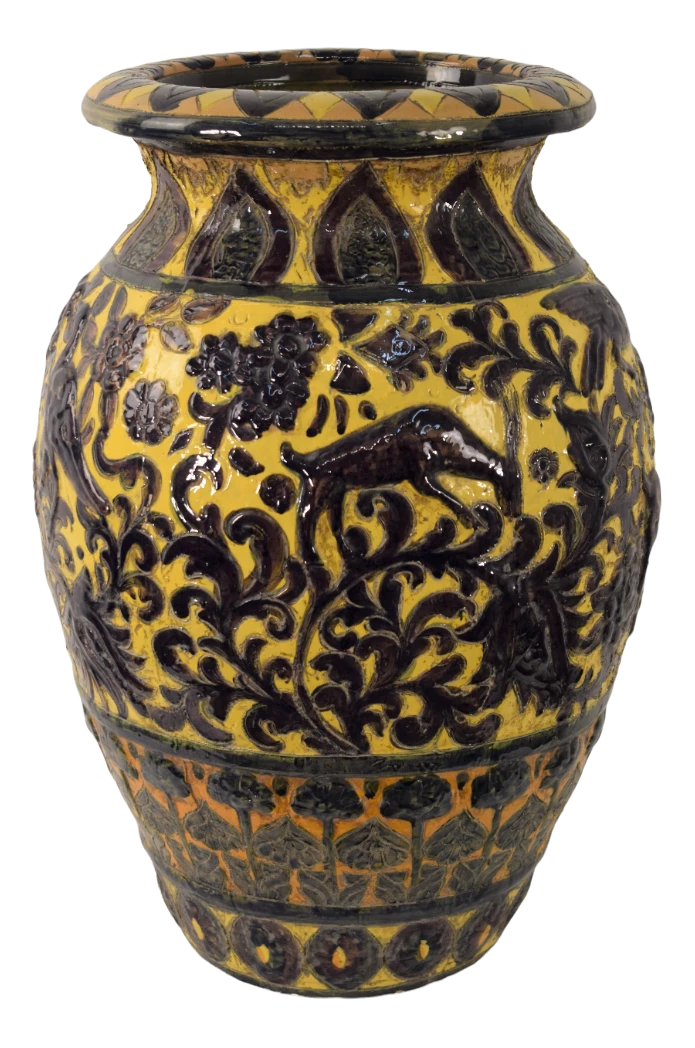 Polychrome Ceramic Umbrella Stand, Italy, 1940s 1 Polychrome Ceramic Umbrella Stand, Italy, 1940s