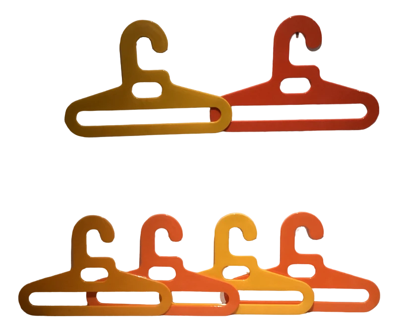 Pop Art Coat Hangers In The Style Of Ingo Maurer, 1970s, Set Of 6 1 Pop Art Coat Hangers In The Style Of Ingo Maurer, 1970s, Set Of 6