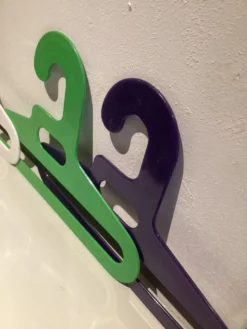 Chairish Shop -Chairish Shop pop art multi colors coat hangers 1970s set of 6 0345