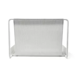 Postmodern White Stamped Metal Magazine Rack -Chairish Shop postmodern white stamped metal magazine rack 5723 scaled