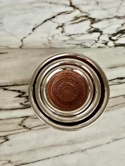 Rattan & Silver Nesting Baskets, S/3 -Chairish Shop rattan and silver nesting baskets s3 8851 scaled