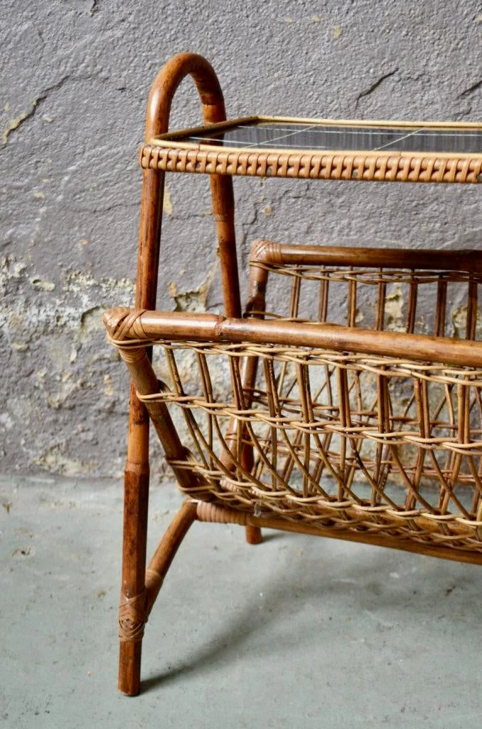 Rattan Magazine Rack, 1960s 3 Rattan Magazine Rack, 1960s - Image 3