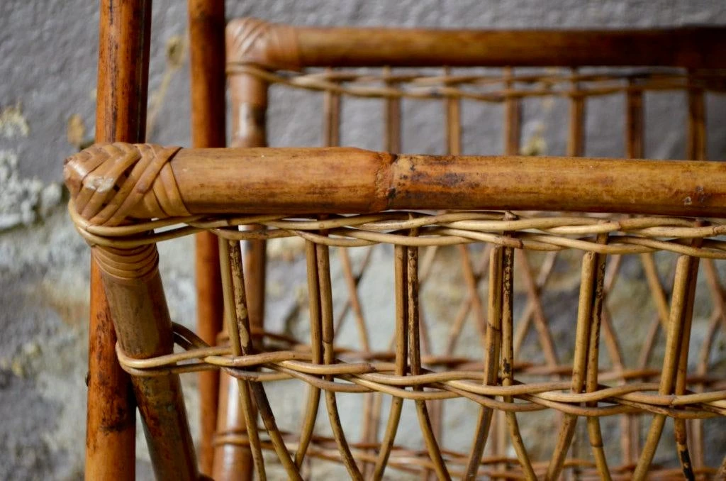 Rattan Magazine Rack, 1960s 6 Rattan Magazine Rack, 1960s - Image 6