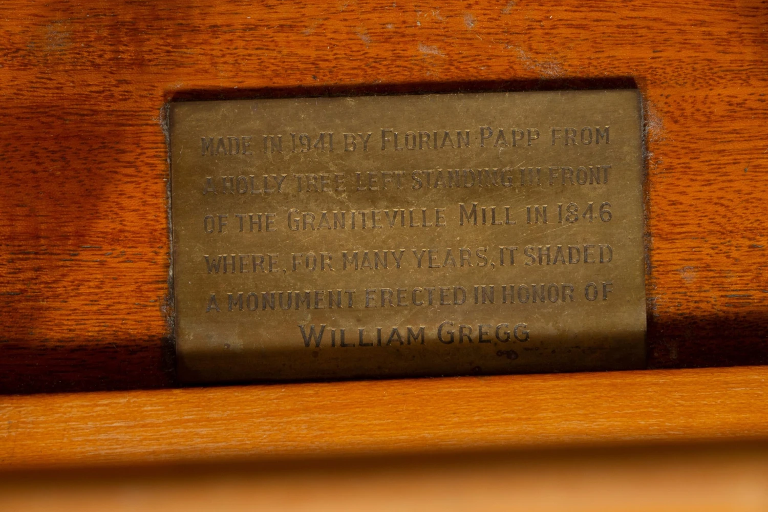 Regency Style Boxwood Canterbury Commemorating Graniteville Mill 4 Regency Style Boxwood Canterbury Commemorating Graniteville Mill - Image 4