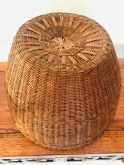 Rustic Chinese 19th Century Woven Rattan Large Round Grain Basket 19 Rustic Chinese 19th Century Woven Rattan Large Round Grain Basket -Chairish Shop rustic chinese 19th century woven rattan large round grain basket 5464 scaled