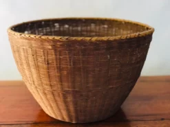 Rustic Chinese 19th Century Woven Rattan Large Round Grain Basket 12 Rustic Chinese 19th Century Woven Rattan Large Round Grain Basket -Chairish Shop rustic chinese 19th century woven rattan large round grain basket 5722 scaled