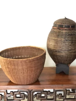 Rustic Chinese 19th Century Woven Rattan Large Round Grain Basket 14 Rustic Chinese 19th Century Woven Rattan Large Round Grain Basket -Chairish Shop rustic chinese 19th century woven rattan large round grain basket 9810