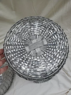 Set Of 2 Vintage French Aluminum Baskets -Chairish Shop set of 2 vintage french aluminum baskets 3109