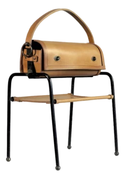 Sewing Box In Lacquered Metal And Leather By Jacques Adnet, France, 1950