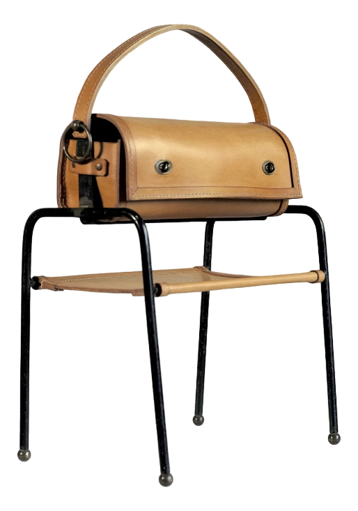 Sewing Box In Lacquered Metal And Leather By Jacques Adnet, France, 1950 1 Sewing Box In Lacquered Metal And Leather By Jacques Adnet, France, 1950