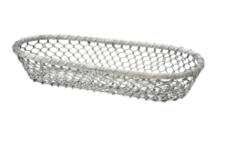 Silver Woven Metal Basket -Chairish Shop silver woven metal basket 4442
