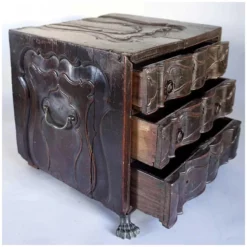 Small Indo-portuguese Rosewood Miniature Chest Of Drawers Table-top Box 9 Small Indo-portuguese Rosewood Miniature Chest Of Drawers Table-top Box -Chairish Shop small indo portuguese rosewood miniature chest of drawers table top box 6040