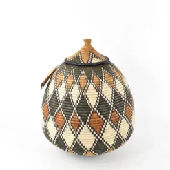 South African Contemporary Lidded Basket 13 South African Contemporary Lidded Basket -Chairish Shop south african contemporary lidded basket 4926