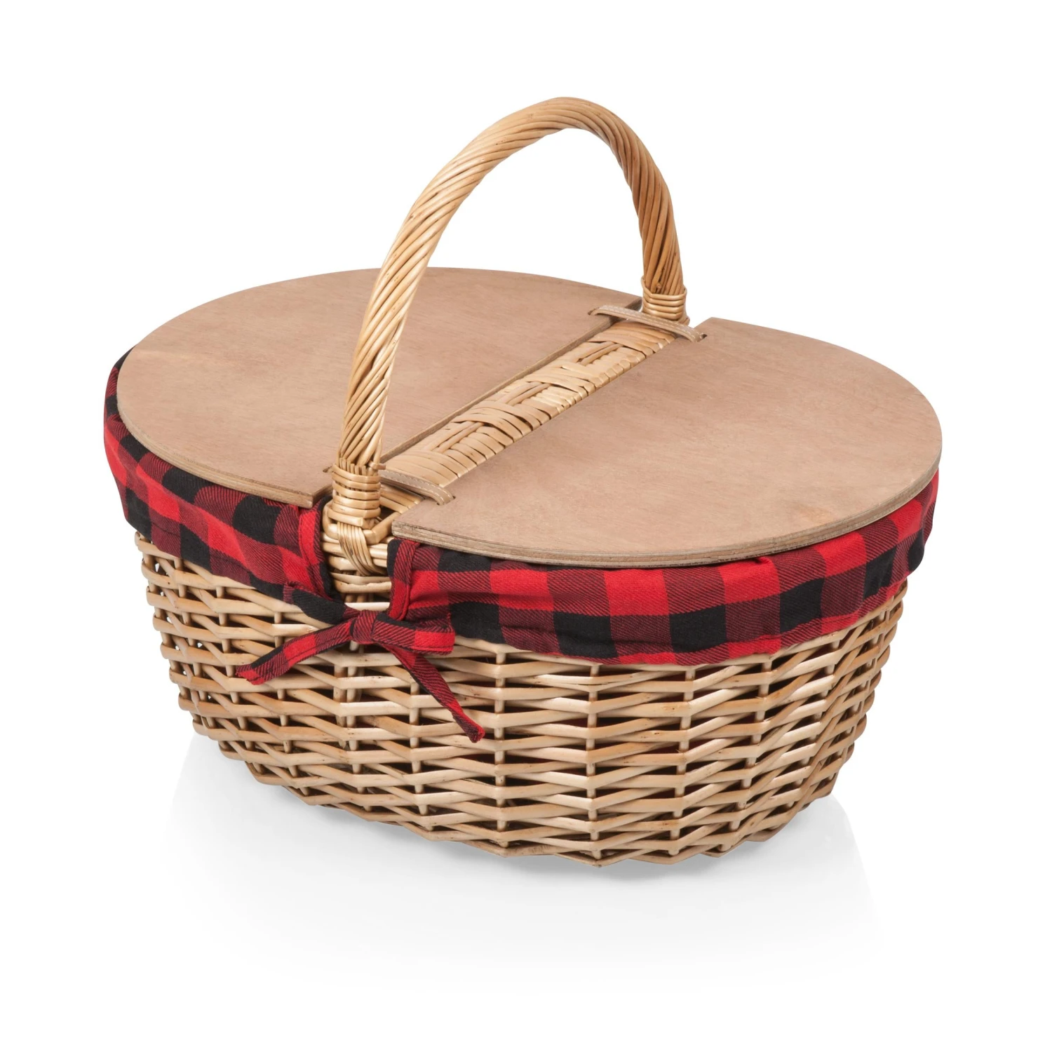 The Country Picnic Basket With Red & Black Liner 6 The Country Picnic Basket With Red & Black Liner - Image 6