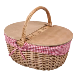 The Country Picnic Basket With Red & White Liner