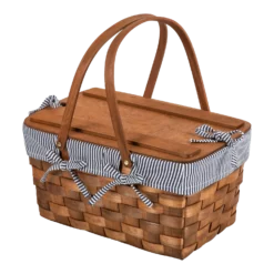 The Kansas Picnic Basket With Navy & White Liner