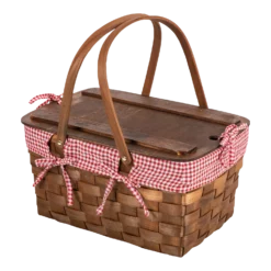 The Kansas Picnic Basket With Red & White Liner