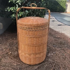 Traditional Tall Vintage Chinese Nesting Stacking Wedding Basket Tower In Wicker -Chairish Shop traditional tall vintage chinese nesting stacking wedding basket tower in wicker 2723