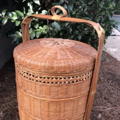 Traditional Tall Vintage Chinese Nesting Stacking Wedding Basket Tower In Wicker -Chairish Shop traditional tall vintage chinese nesting stacking wedding basket tower in wicker 9193