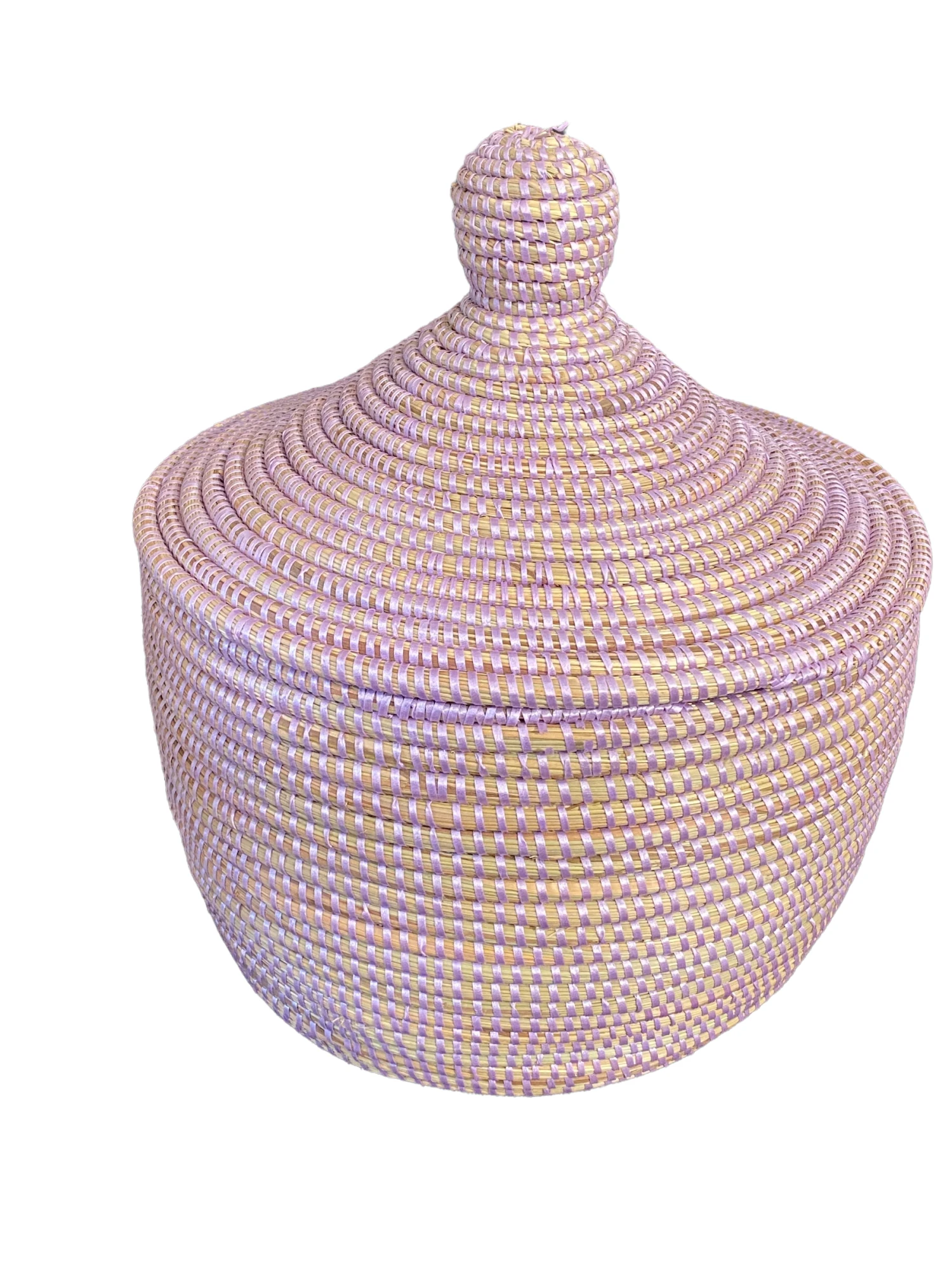 Tribal Basket With Lid Senegal West Africa 4 Tribal Basket With Lid Senegal West Africa - Image 4