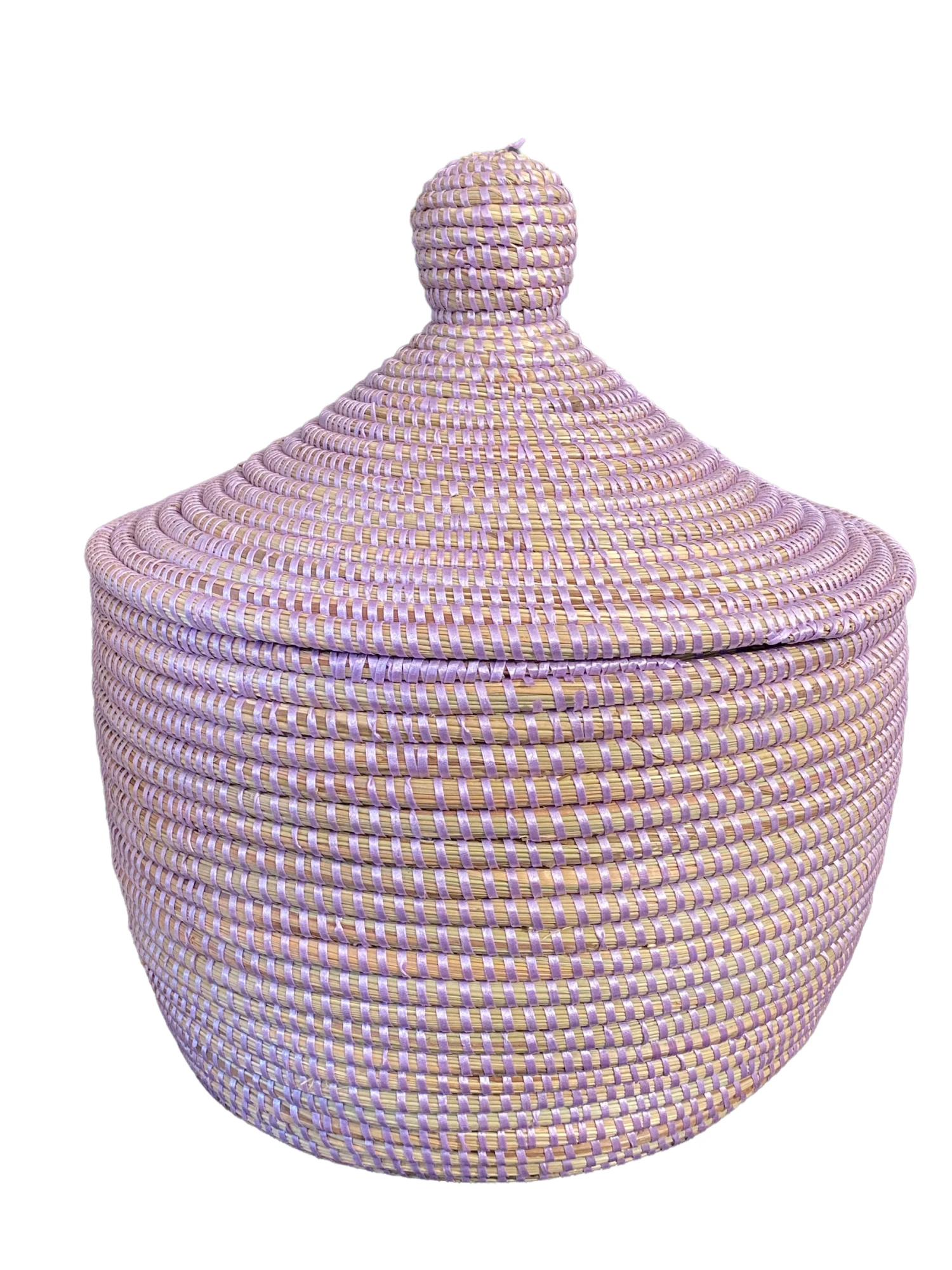 Tribal Basket With Lid Senegal West Africa 2 Tribal Basket With Lid Senegal West Africa - Image 2