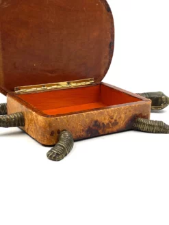 Turtle Shaped Leather And Bronze Jewelry Box, France 1950s 16 Turtle Shaped Leather And Bronze Jewelry Box, France 1950s -Chairish Shop turtle shaped leather and bronze jewelry box france 1950s 2750 scaled