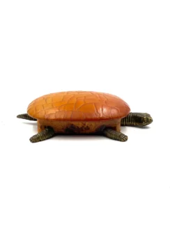 Turtle Shaped Leather And Bronze Jewelry Box, France 1950s 18 Turtle Shaped Leather And Bronze Jewelry Box, France 1950s -Chairish Shop turtle shaped leather and bronze jewelry box france 1950s 6213 scaled