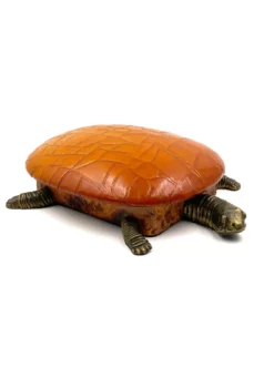 Turtle Shaped Leather And Bronze Jewelry Box, France 1950s 17 Turtle Shaped Leather And Bronze Jewelry Box, France 1950s -Chairish Shop turtle shaped leather and bronze jewelry box france 1950s 7558 scaled