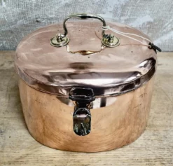 Victorian Copper & Brass Hat Tin 14 Victorian Copper & Brass Hat Tin -Chairish Shop victorian copper and brass hat tin 3544