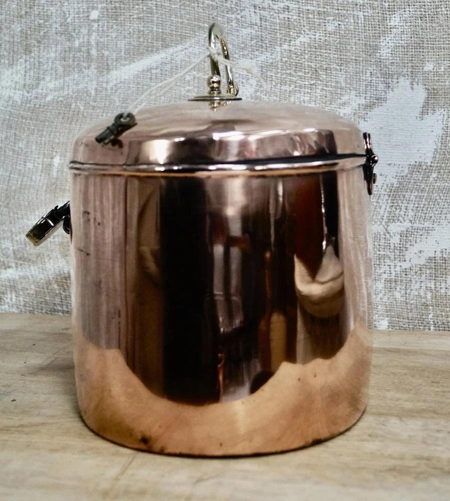 Victorian Copper & Brass Hat Tin 4 Victorian Copper & Brass Hat Tin - Image 4