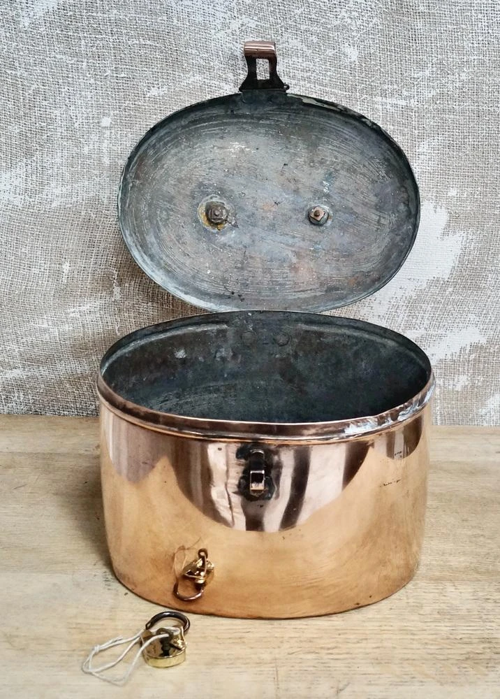 Victorian Copper & Brass Hat Tin 7 Victorian Copper & Brass Hat Tin - Image 7