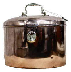 Victorian Copper & Brass Hat Tin