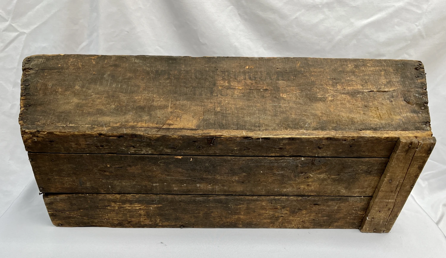 Vintage 1930s French Wine/Champagne Shallow Wood Market Crate 6 Vintage 1930s French Wine/Champagne Shallow Wood Market Crate - Image 6
