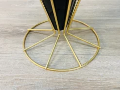 Vintage 1950s Black & Gold Metal Umbrella Stand -Chairish Shop vintage 1950s black and gold metal umbrella stand 2788 scaled