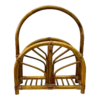 Vintage 1960s Arched Rattan Magazine Rack