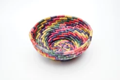 Vintage 1980s Rainbow Woven Basket -Chairish Shop vintage 1980s rainbow woven basket 0263 scaled