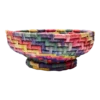 Vintage 1980s Rainbow Woven Basket
