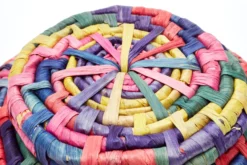 Vintage 1980s Rainbow Woven Basket -Chairish Shop vintage 1980s rainbow woven basket 7932 scaled