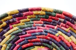 Vintage 1980s Rainbow Woven Basket -Chairish Shop vintage 1980s rainbow woven basket 9925 scaled