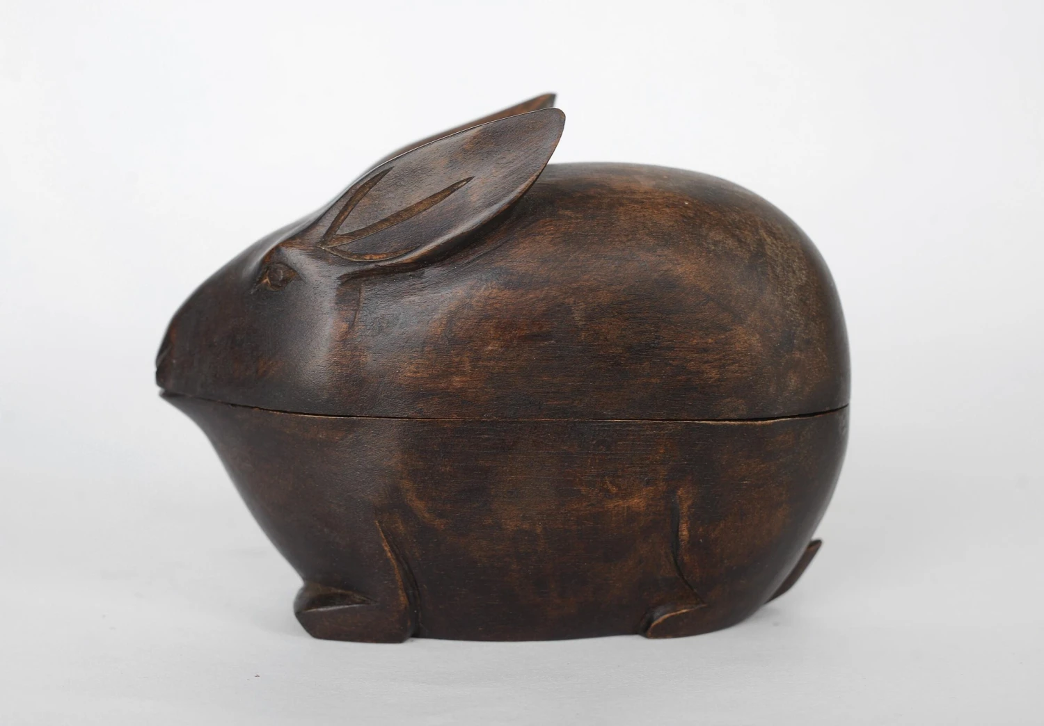 Vintage Arthur Court Folk Art Hand-Carved Wooden Rabbit Trinket Boxes - Set Of 2 4 Vintage Arthur Court Folk Art Hand-Carved Wooden Rabbit Trinket Boxes - Set Of 2 - Image 4