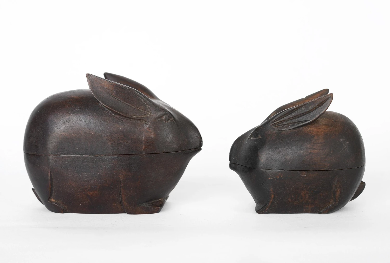 Vintage Arthur Court Folk Art Hand-Carved Wooden Rabbit Trinket Boxes - Set Of 2 3 Vintage Arthur Court Folk Art Hand-Carved Wooden Rabbit Trinket Boxes - Set Of 2 - Image 3
